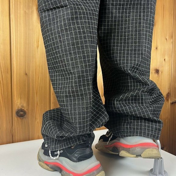 IceBerg History Vintage Plaid Hammer Loop Baggy Jeans Made in Italy Rare 34x32 - Picture 9 of 11